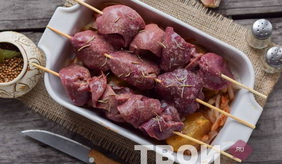 шашлык из печени
