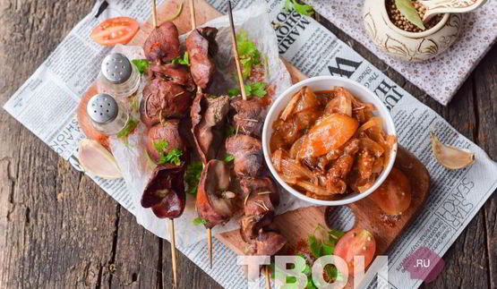 шашлык из печени