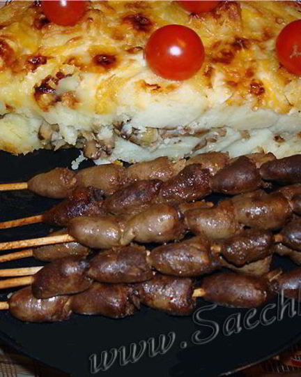 Рецепт шашлыка из сердечек