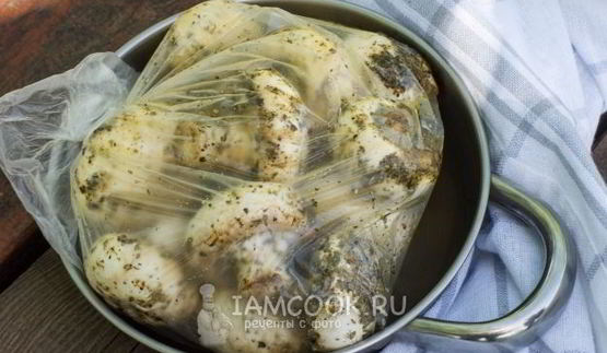 шашлык из шампиньонов на углях