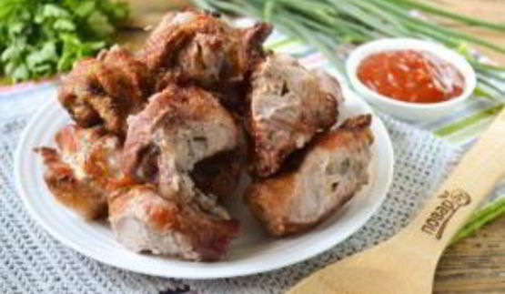 шашлык из свинины рулетиками