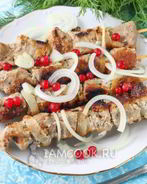 Шашлык из свинины в мультиварке