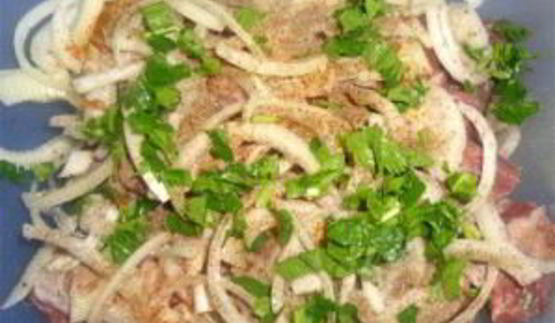 шашлык с киви