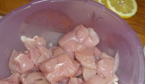 шашлык с лимоном