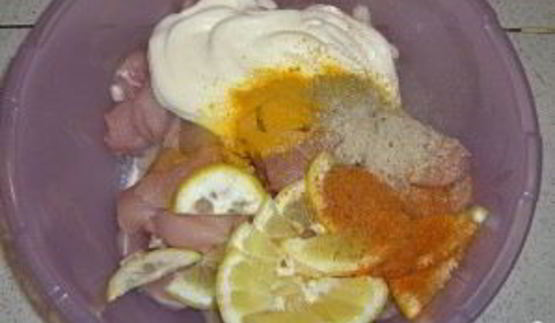 шашлык с лимоном