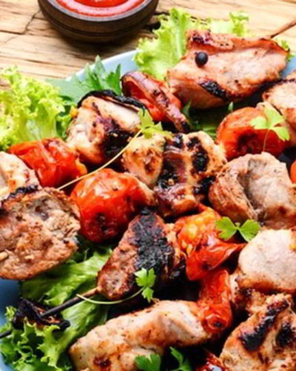Рецепт шашлыка в маринаде со свежими помидорами