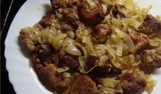 шашлык в рукаве на луковой подушке