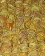 Сочный куриный шашлык с картофелем в духовке