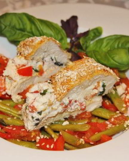 Рецепт венгерского гарнира и куриное филе с рикоттой