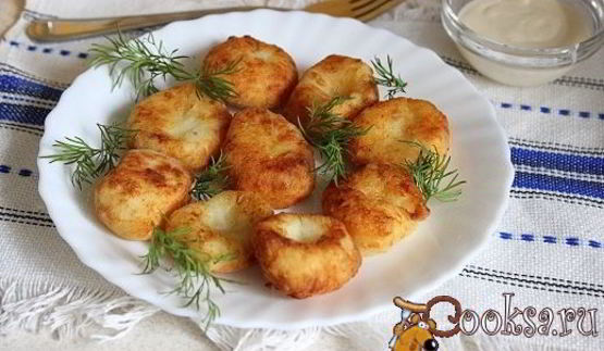 жареные картофельно-творожные клецки