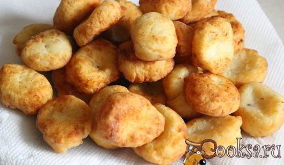 жареные картофельно-творожные клецки