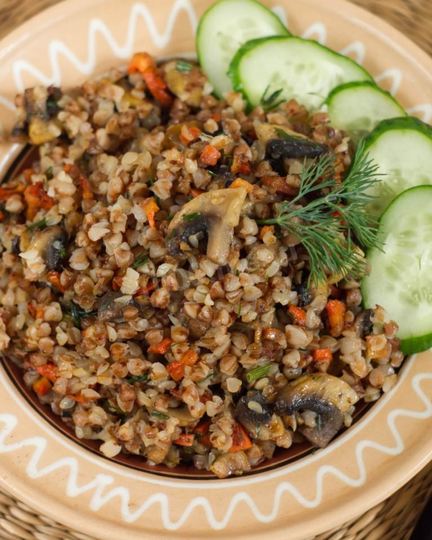 Рецепт гречки с шампиньонами
