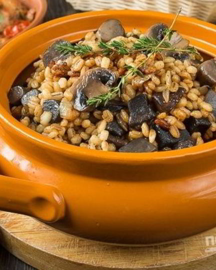 Рецепт перловой каши с грибами