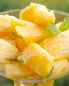 Ананас с мятным сиропом