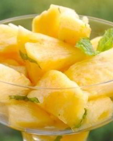 Рецепт ананаса с мятным сиропом