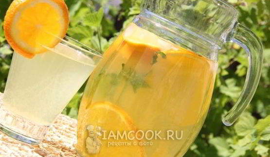 апельсиновый напиток с мятой