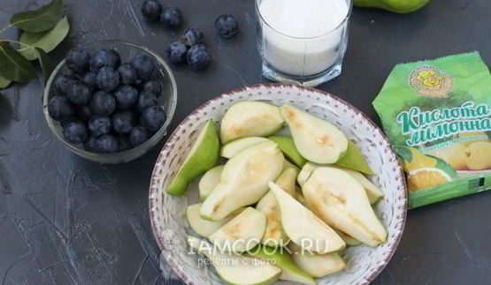 груши с терном в сиропе на зиму