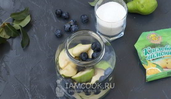 груши с терном в сиропе на зиму
