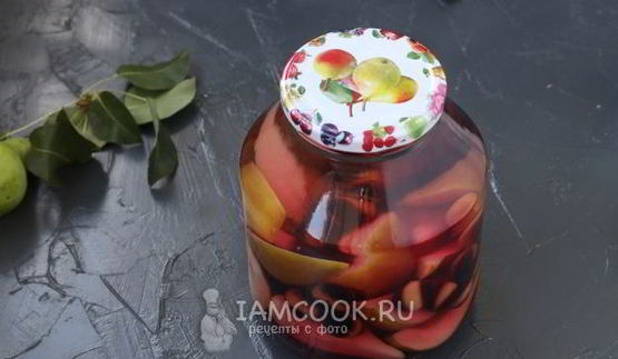 груши с терном в сиропе на зиму