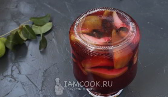 груши с терном в сиропе на зиму