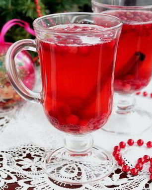 Клюквенный согревающий напиток