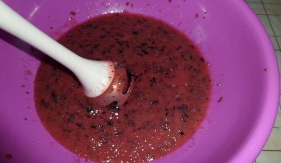 напиток из ревеня и черной смородины