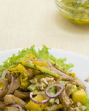 Карибский салат со свининой