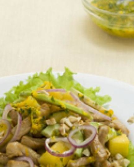 Рецепт карибского салата со свининой