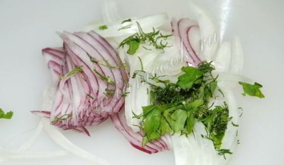 постный салат из зеленой редьки и репы