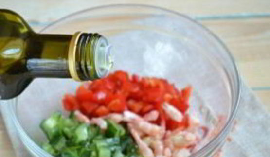 постный салат с креветками