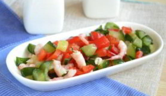 постный салат с креветками