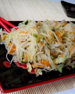 Салат Фунчоза с мясом