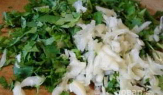 салат фунчоза с мясом