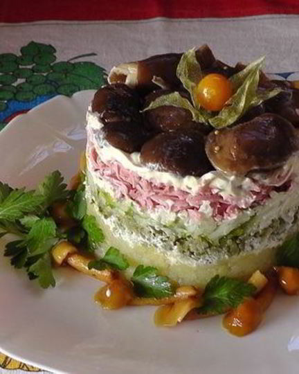 Рецепт салата грибного
