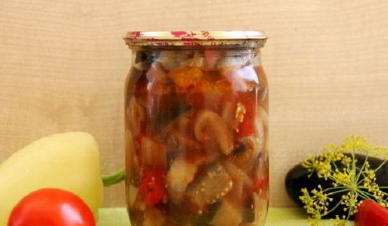 салат из баклажанов на зиму