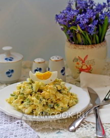 Рецепт салата из черемши и плавленного сыра