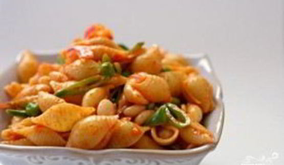 салат из пасты, болгарского перца и фасоли