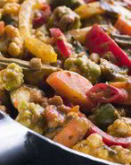 Салат из перцев на гриле с чечевицей