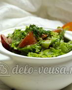 Салат из помидоров со сметаной