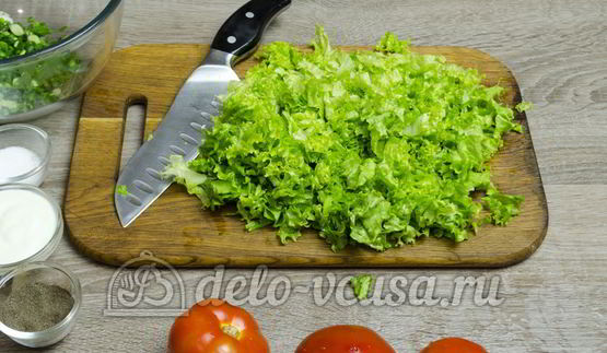 салат из помидоров со сметаной