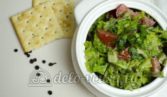 салат из помидоров со сметаной