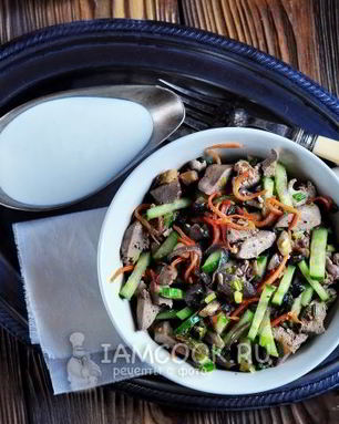 Салат Обжорка с печенью