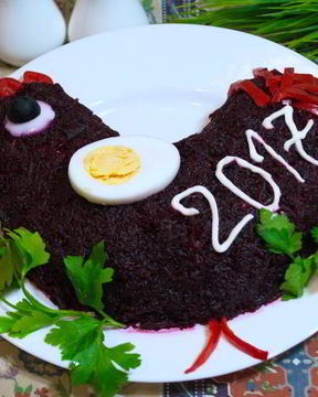 Салат Петух на Новый год