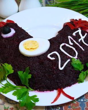 Салат Петух на Новый год