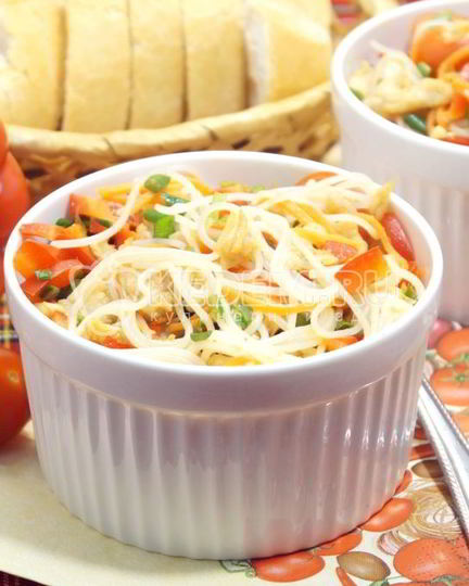 Рецепт салата с фунчозой и курицей ля-минор