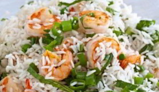 салат с креветками и мандаринами
