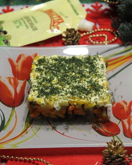 Рецепт салата с куриной печенью новогодний экспресс