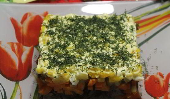 салат с куриной печенью новогодний экспресс