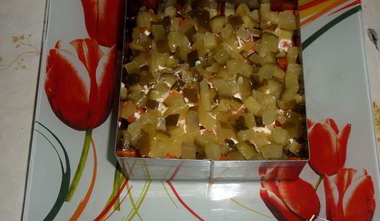 салат с куриной печенью новогодний экспресс