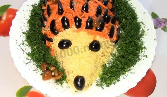 салат с курицей грибами корейской морковью